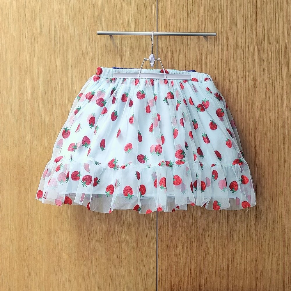 NWT Unique Vintage Strawberry Skirt - Pale Blue